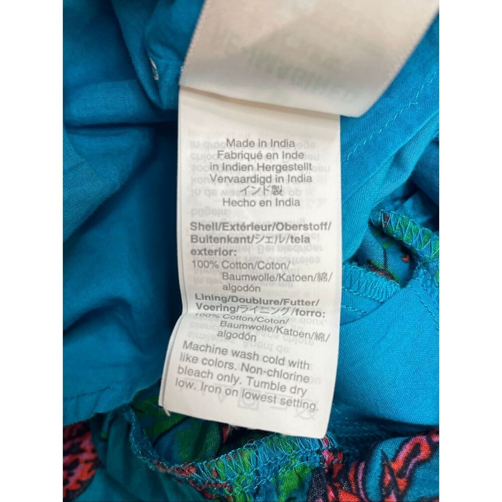 J.Crew Lobster Print Tiered Maxi Dress Sundress Turquoise Blue Size 6 - Picture 13 of 15